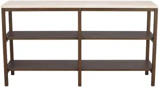 Orwel H75 cm Beige travertin / Brun ek - Rowico Home - Bonus M&ouml;bler