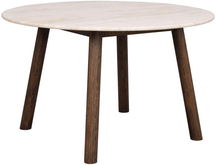 Bild 2, Taransay Ø125 cm Beige travertin Brun ek - Rowico Home - Bonus Möbler