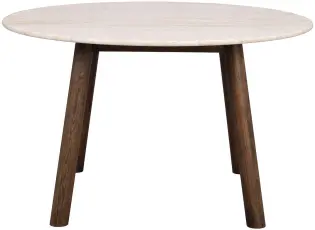 Taransay &Oslash;125 cm Beige travertin Brun ek - Rowico Home - Bonus M&ouml;bler