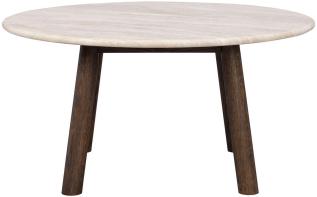 Taransay &Oslash;90 cm Beige travertin Brun ek - Rowico Home - Bonus M&ouml;bler