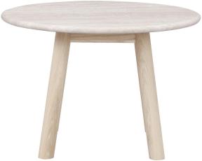 Taransay &Oslash;60 cm Beige travertin Vitpigmenterad ek - Rowico Home - Bonus M&ouml;bler