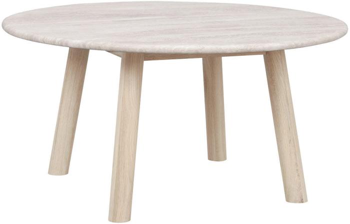 Bild 2, Taransay Ø90 cm Beige travertin Vitpigmenterad ek - Rowico Home - Bonus Möbler