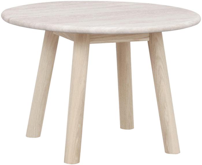 Bild 2, Taransay Ø60 cm Beige travertin Vitpigmenterad ek - Rowico Home - Bonus Möbler