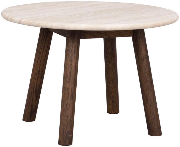 Bild 2, Taransay Ø60 cm Beige travertin Brun ek - Rowico Home - Bonus Möbler