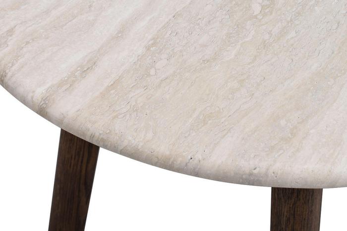 Bild 5, Taransay Ø125 cm Beige travertin Brun ek - Rowico Home - Bonus Möbler