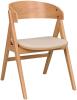 Lackad ek / Beige tyg