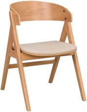 Waterton Lackad ek / Beige tyg - Rowico Home - Bonus M&ouml;bler