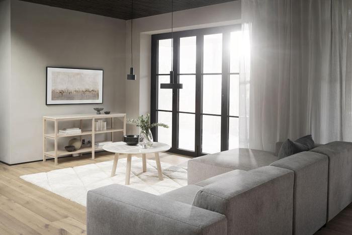 Bild 10, Taransay Ø90 cm Beige travertin Vitpigmenterad ek - Rowico Home - Bonus Möbler