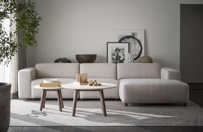 Bild 4, Taransay Ø60 cm Beige travertin Brun ek - Rowico Home - Bonus Möbler