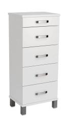 Nadja 40 cm 5 l&aring;dor Tr&auml;ben Vitlackad MDF - Oscarssons M&ouml;bel - Bonus M&ouml;bler