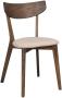 Ami Brunlackad ek / Beige tyg - Rowico Home - Bonus M&ouml;bler