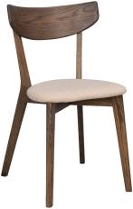 Ami Brunlackad ek / Beige tyg - Rowico Home - Bonus M&ouml;bler