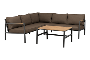 Cap Soffgrupp 214 cm Antracit/Brun - Brafab - Bonus M&ouml;bler