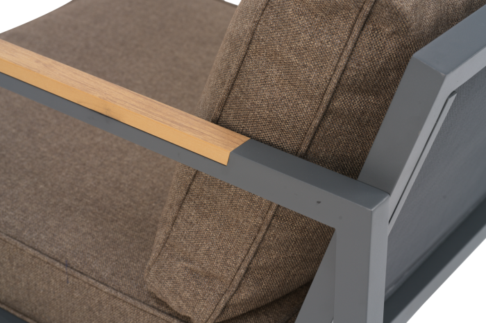 Bild 3, Cap Soffgrupp 214 cm Antracit/Brun - Brafab - Bonus Möbler