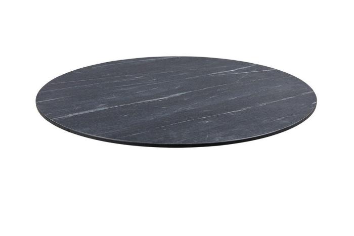 Bild 3, Taverny Ø65 cm Svart / Laminat mörkgrå sten - Brafab - Bonus Möbler