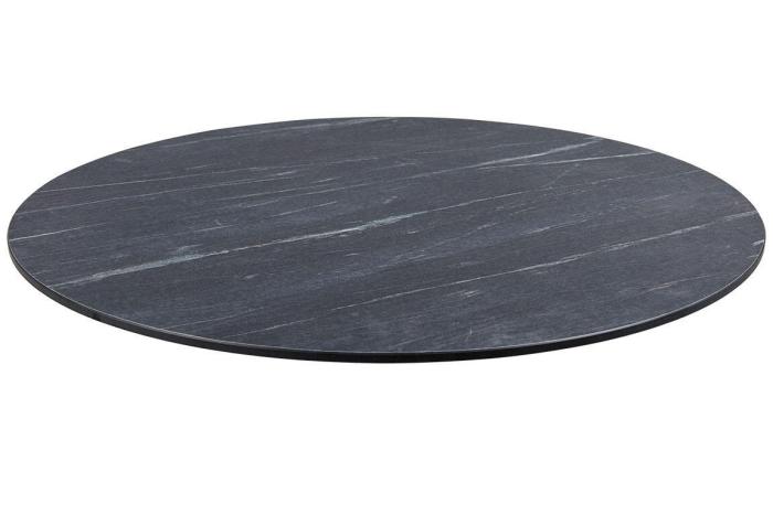 Bild 3, Taverny Ø85 cm Svart / Laminat mörkgrå sten - Brafab - Bonus Möbler