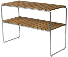 Avlastningsbord L105  Oljad Ek / Varmf&ouml;rzinkat Stativ - Grythyttan St&aring;lm&ouml;bler - Bonus M&ouml;bler