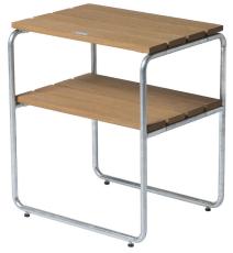 Sidobord L45 Oljad Ek / Varmf&ouml;rzinkat Stativ - Grythyttan St&aring;lm&ouml;bler - Bonus M&ouml;bler