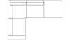 Arm 1 + 1,5-sits 118 + hörn + 1,5-sits 118 + pall