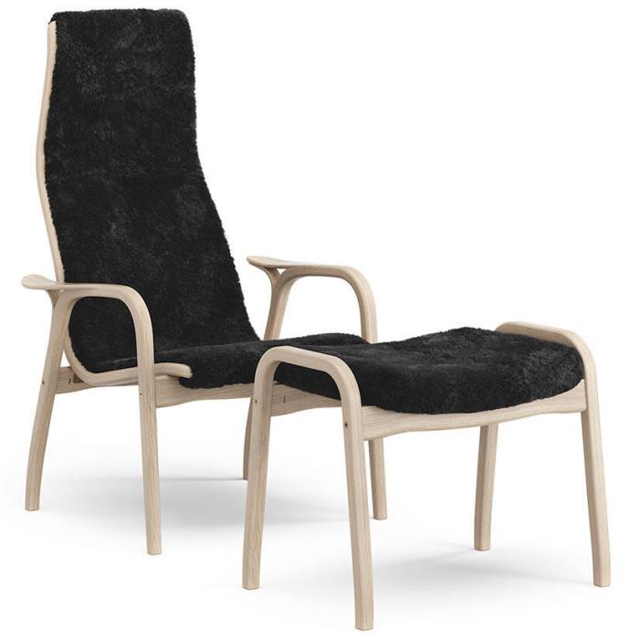 Bild 5, Lamino Vitpigmenterad Ek Fårskinn Black - Swedese - Bonus Möbler
