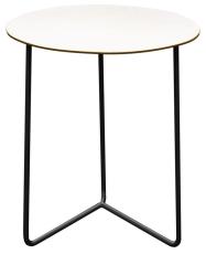 High Tech Bord &Oslash;60 cm Vit Laminat / Svart Stativ - Grythyttan St&aring;lm&ouml;bler - Bonus M&ouml;bler