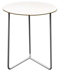 High Tech Bord &Oslash;60 cm Vit Laminat / Varmf&ouml;rzinkat Stativ - Grythyttan St&aring;lm&ouml;bler - Bonus M&ouml;bler