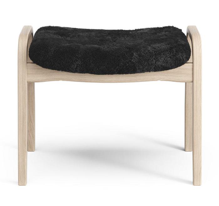 Bild 4, Lamino Vitpigmenterad Ek Fårskinn Black - Swedese - Bonus Möbler