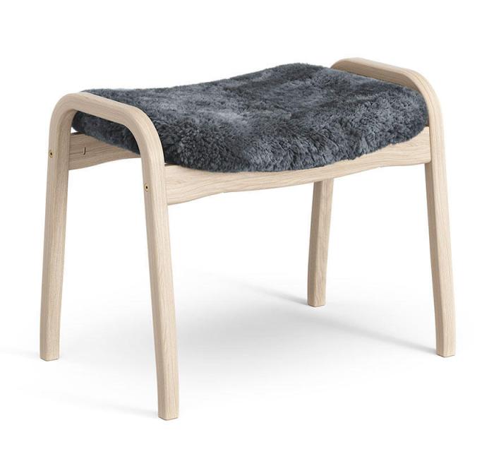 Bild 3, Lamino Vitpigmenterad Ek Fårskinn Charcoal - Swedese - Bonus Möbler