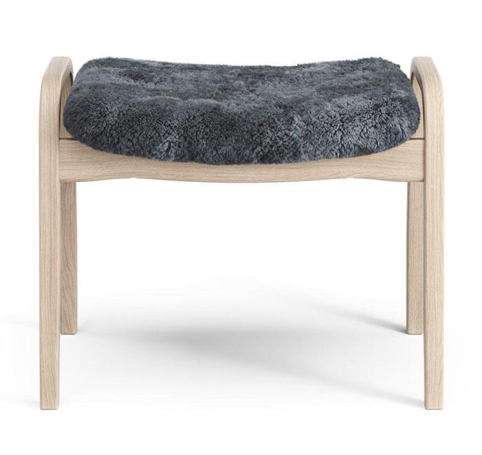 Bild 4, Lamino Vitpigmenterad Ek Fårskinn Charcoal - Swedese - Bonus Möbler