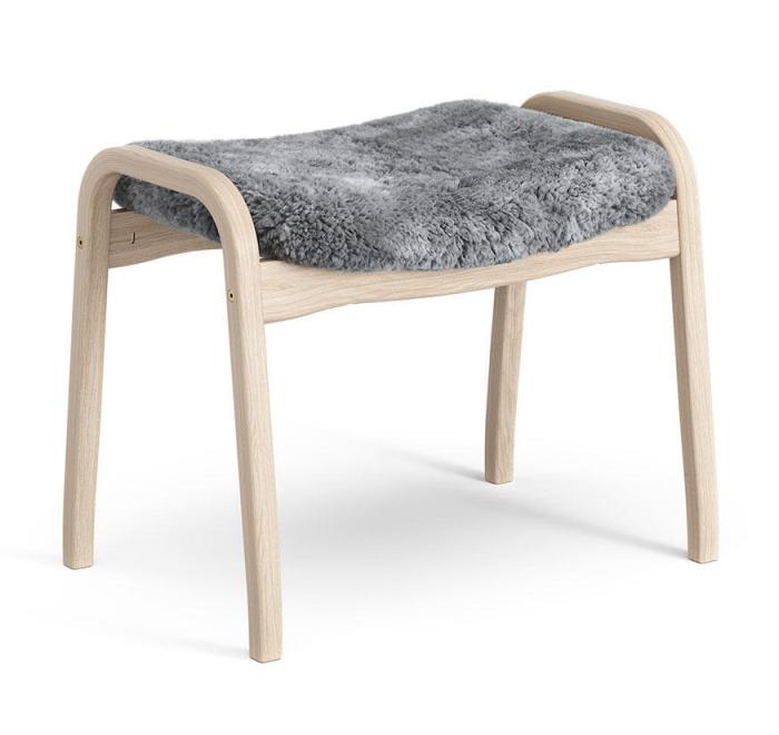 Bild 3, Lamino Vitpigmenterad Ek Fårskinn Scandinavian Grey - Swedese - Bonus Möbler