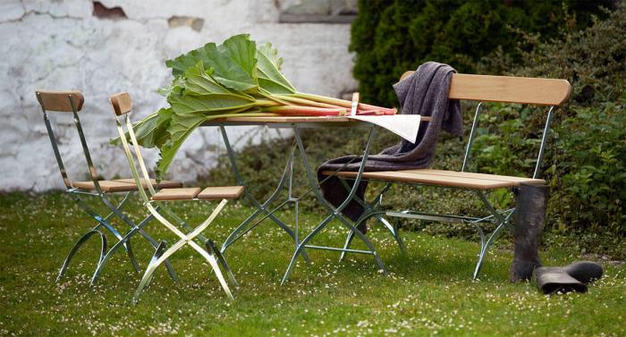 Bild 5, Bryggeristol Oljad Ek / Varmförzinkat Stativ - Grythyttan Stålmöbler - Bonus Möbler