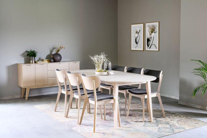 Bild 7, Filippa Oval 170-210X105 cm Vitpigmenterad ek - Rowico Home - Bonus Möbler