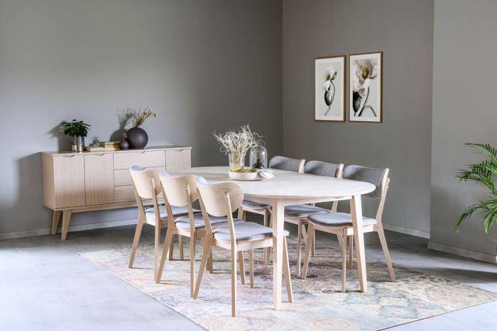 Bild 9, Filippa Oval 170-210X105 cm Vitpigmenterad ek - Rowico Home - Bonus Möbler
