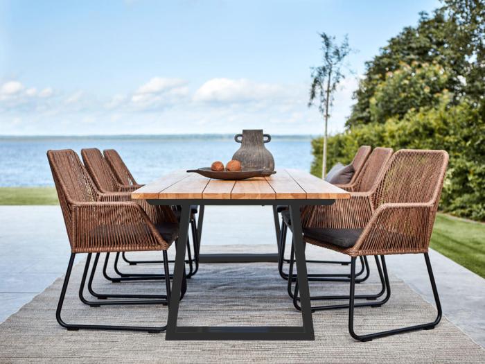 Bild 2, Laurion 230X100 cm Svart / Teak. - Brafab - Bonus Möbler