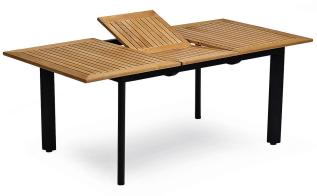 Nydala 150-200X96 cm Svart / Teak - Slasken - Bonus M&ouml;bler