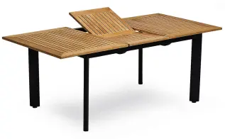 Nydala 150-200X96 cm Svart / Teak - Hillerstorp - Bonus M&ouml;bler