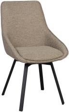 Alison Metallben / Tyg M&ouml;rkbeige tyg - Rowico Home - Bonus M&ouml;bler