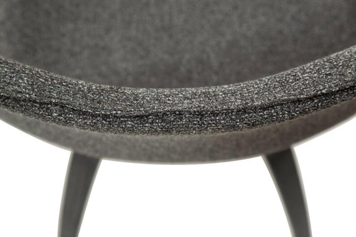 Bild 6, Glee Bouclétyg, svarta ben Pebble Grey - Dan-Form - Bonus Möbler