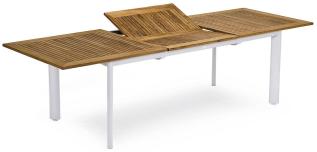 Nydala 200-280X96 cm Vit / Teak - Hillerstorp - Bonus M&ouml;bler