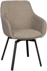 Alison Metallben / Tyg M&ouml;rkbeige tyg - Rowico Home - Bonus M&ouml;bler