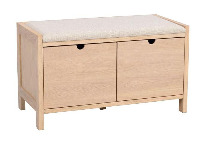 Bild 2, Hillmond 2L 80 cm Vitpigmenterad ek / Beige - Rowico Home - Bonus Möbler