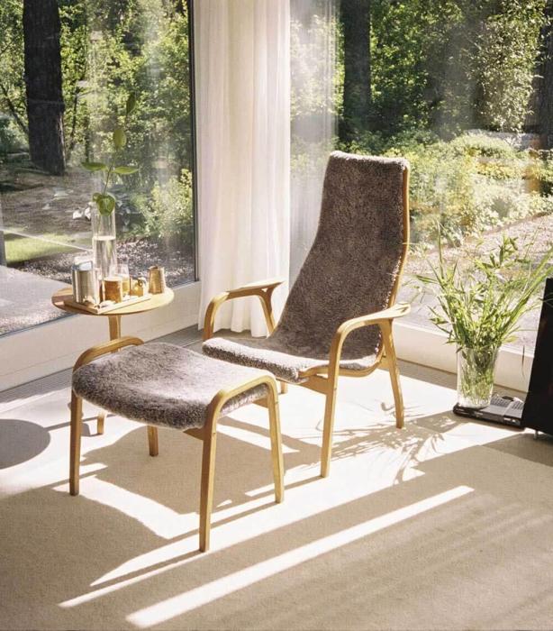 Bild 8, Lamino Oljad Ek Fårskinn Black - Swedese - Bonus Möbler
