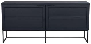 Everett 160 cm Svartlackad ek / Svart - Rowico Home - Bonus M&ouml;bler
