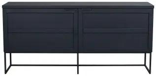 Everett 160 cm Svartlackad ek / Svart - Rowico Home - Bonus M&ouml;bler