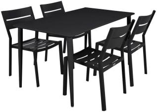 Nimes 140X78 cm och Delia Matstol Svart - Brafab - Bonus M&ouml;bler