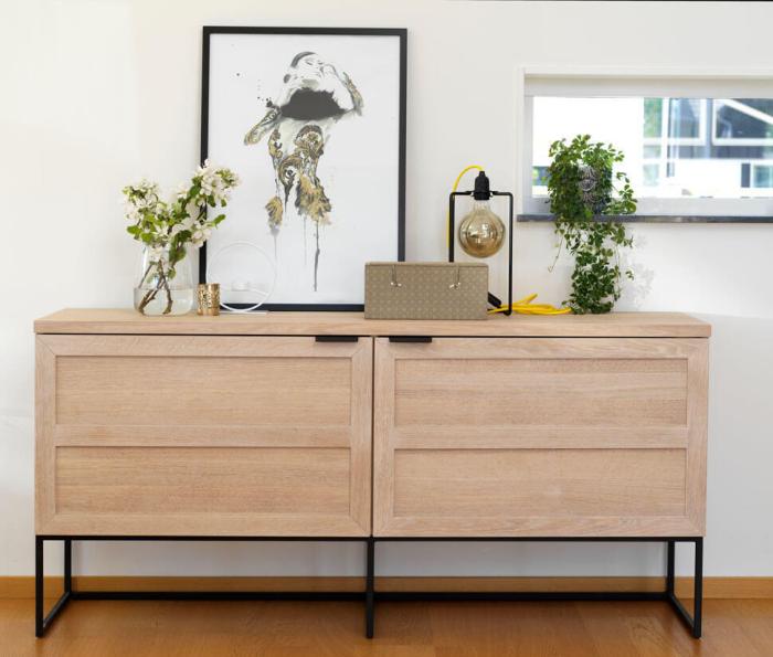 Bild 3, Everett 160 cm Vitpigmenterad ek / Svart - Rowico Home - Bonus Möbler