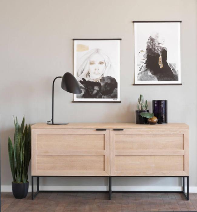 Bild 5, Everett 160 cm Vitpigmenterad ek / Svart - Rowico Home - Bonus Möbler
