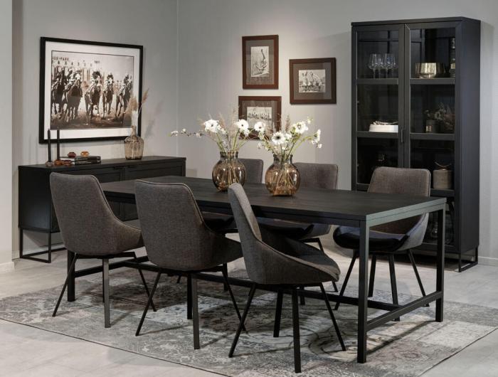 Bild 5, Everett 160 cm Svartlackad ek / Svart - Rowico Home - Bonus Möbler
