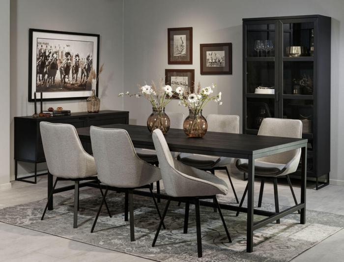 Bild 6, Everett 160 cm Svartlackad ek / Svart - Rowico Home - Bonus Möbler