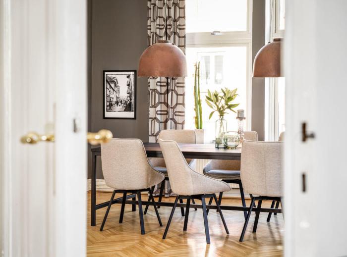Bild 12, Alison Metallben / Tyg Beige tyg - Rowico Home - Bonus Möbler